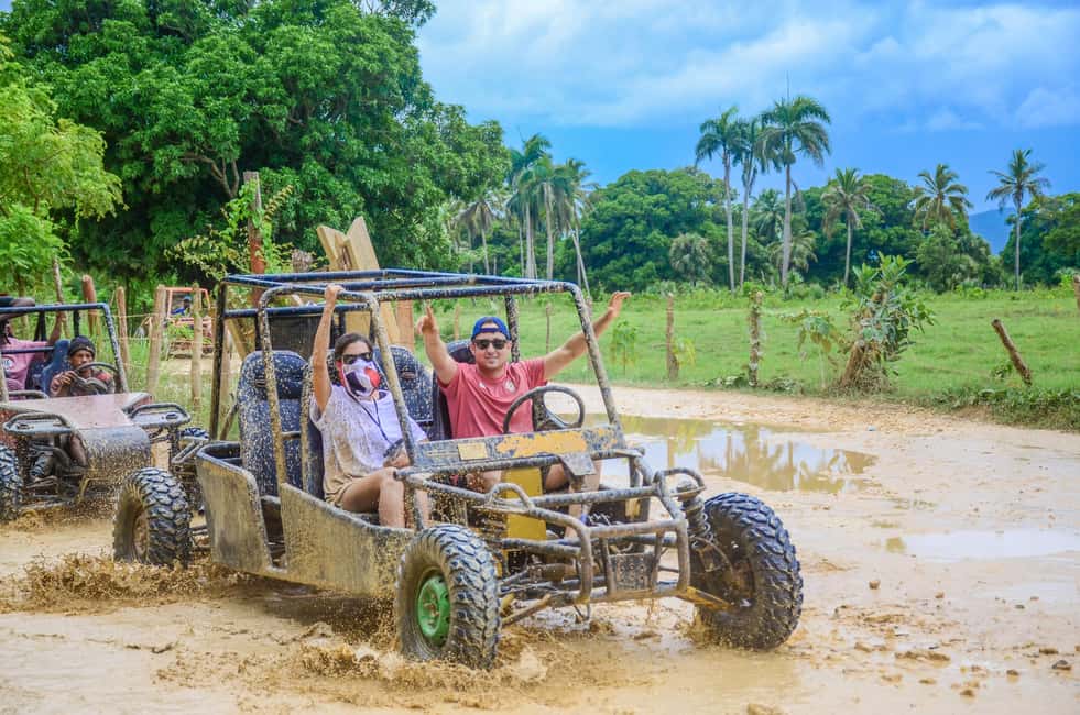 Punta Cana: Countryside and Macao Beach Half-Day Buggy Tour - The water cave: a 25-foot swim break that resets the whole day